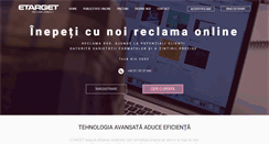 Desktop Screenshot of etarget.ro